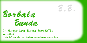 borbala bunda business card